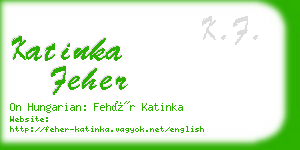 katinka feher business card